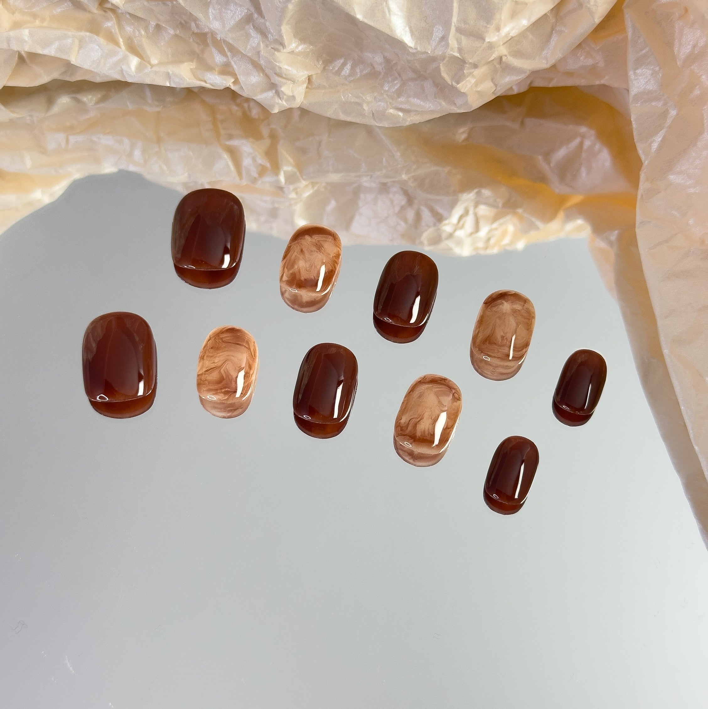 Agate (Premium Handmade Press-On Nails)